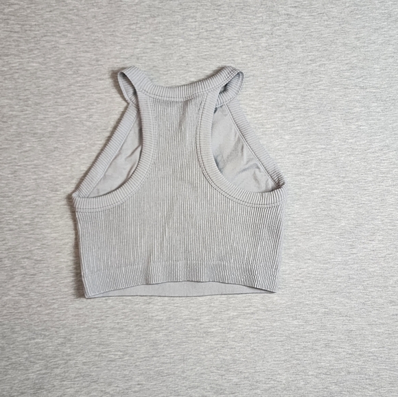 Aerie Seamless High Neck Bra Top Gray Color Size XXL - Picture 4 of 7